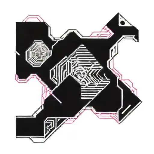 marker like lines tattoo design idea