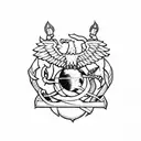 united states marine corps tattoo design idea