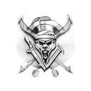 k-bar knife with USMC on it tattoo design idea