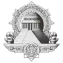 Incorporate Mayan symbols and architecture into a tattoo design representing the Imperio Maya civilization tattoo design idea