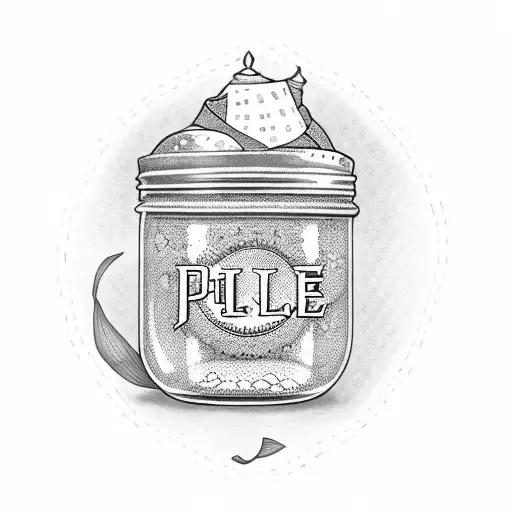 pickle jar tattoo design idea