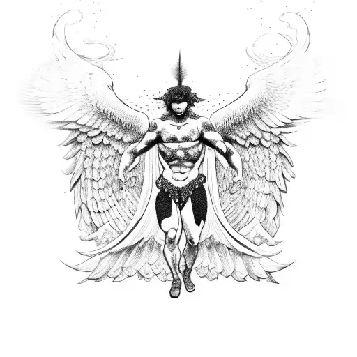 Icarus mythology tattoo design idea