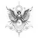 Icarus mythology tattoo design idea
