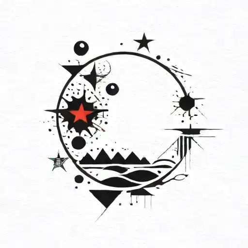 chaos star tattoo design idea