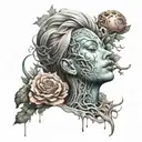 calm in chaos tattoo design idea