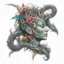calm in chaos tattoo design idea