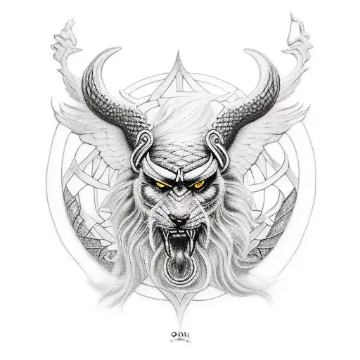 odin tattoo design idea
