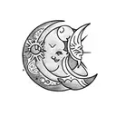 Sun and Moon tattoo design idea