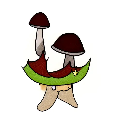 Maplestory Assassin Throwing Star Attacking Mushroom tattoo design idea