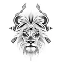 a lion, representing Leo, sagittarius n arrow or a bow, which can be integrated into the lion’s mane tattoo design idea
