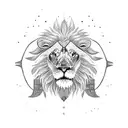 a lion, representing Leo, sagittarius n arrow or a bow, which can be integrated into the lion’s mane tattoo design idea