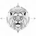 a lion, representing Leo, sagittarius n arrow or a bow, which can be integrated into the lion’s mane tattoo design idea