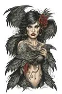 The Morrigan tattoo inspired tattoo design idea