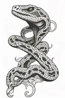 zombie snake tattoo design idea