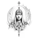 Virgen Maria tattoo design idea