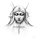 Virgen Maria tattoo design idea