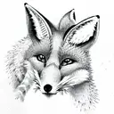 two - headed fox tattoo design idea