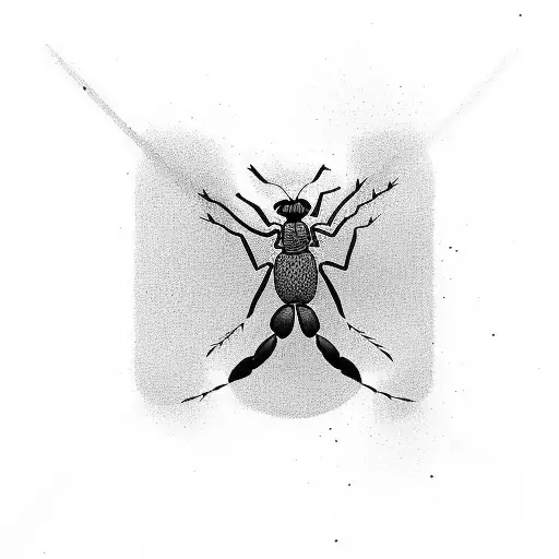 Ant barricade army collective red flag  tattoo design idea