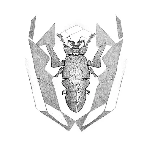Ant barricade army collective red flag  tattoo design idea