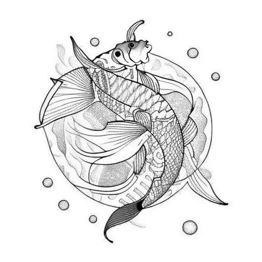 Koi Fish tattoo design idea