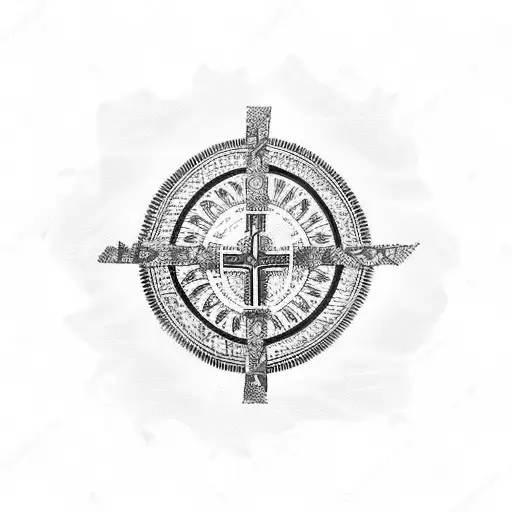 tribal filipino flag with jesus cross tattoo design idea