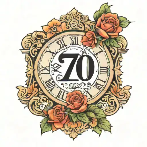 Roman numerals spelling 70.3 tattoo design idea