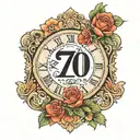 Roman numerals spelling 70.3 tattoo design idea