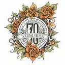 Roman numerals spelling 70.3 tattoo design idea