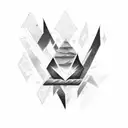 cloud + lightning  tattoo design idea