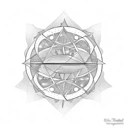 nature travels spanish astronomy tattoo design idea