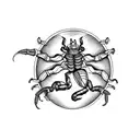 scorpion devil tattoo design idea