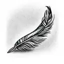 feather pen tattoo design idea