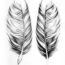 feather pen tattoo design idea