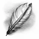 feather pen tattoo design idea