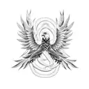 eagle and snake tattoo design idea