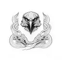 eagle and snake tattoo design idea