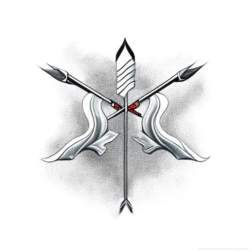 bow and arrow tattoo design idea
