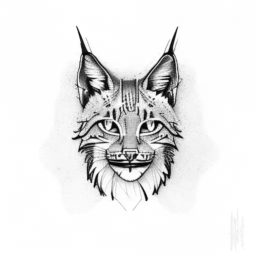 transgender lynx tattoo design idea