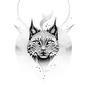 sweet lynx tattoo design idea