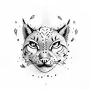 sweet lynx tattoo design idea