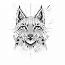 sweet lynx tattoo design idea