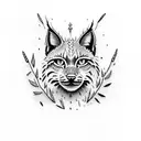 sweet lynx tattoo design idea