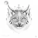 transgender lynx tattoo design idea