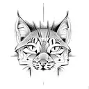transgender lynx tattoo design idea
