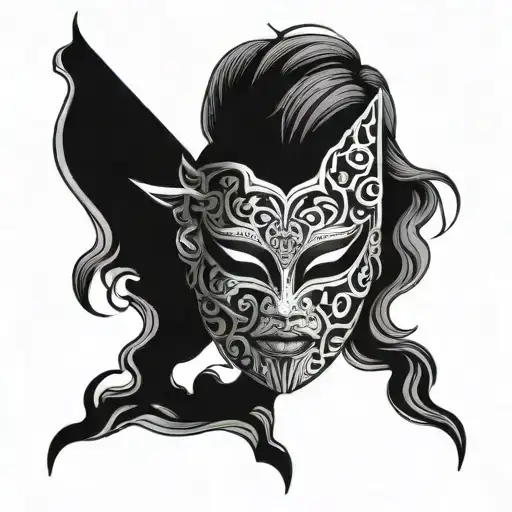 Mask bdsm tattoo design idea
