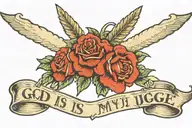 god is my judge tattoo design idea