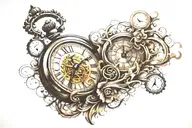 Clock tattoo tattoo design idea