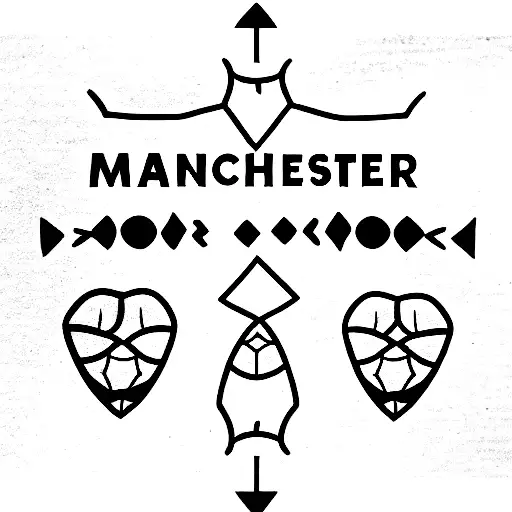 Minimalist "Manchester City Treble" Tattoo Idea - BlackInk AI