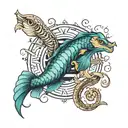 pisces, scorpio and aries tattoo design idea