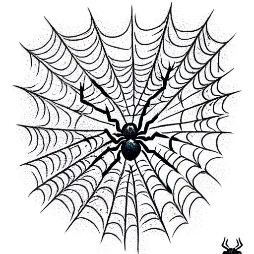 Spider Web tattoo design idea